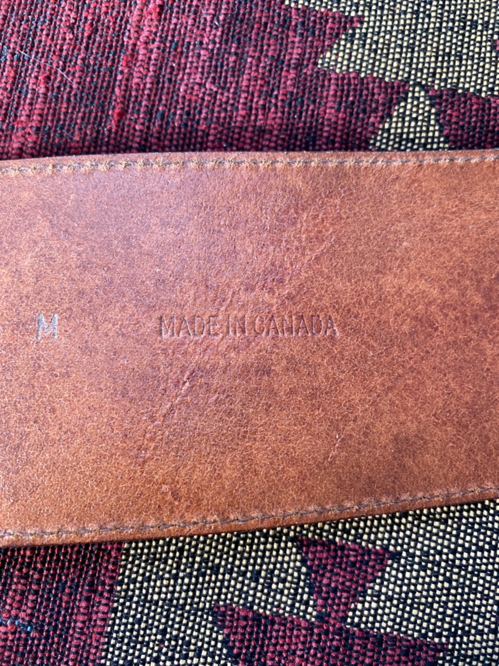 Italian Leather Belt with Brass Buckle - Picture 6 of 8